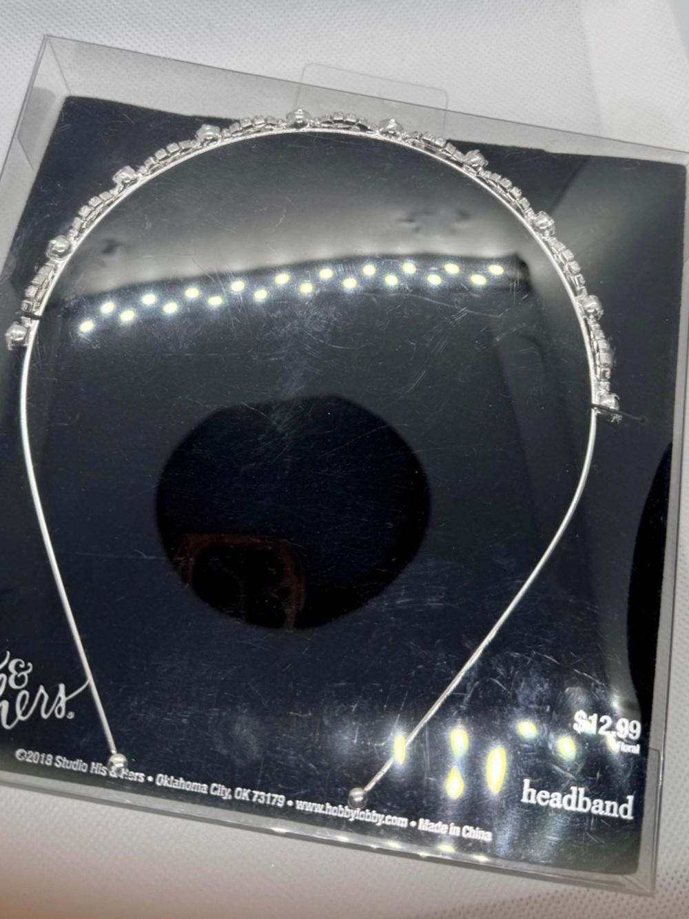 Rhinestone Crystal Silver Headband- NIP